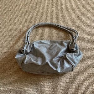 Women's SR Squared Silver Purse, Gently Used